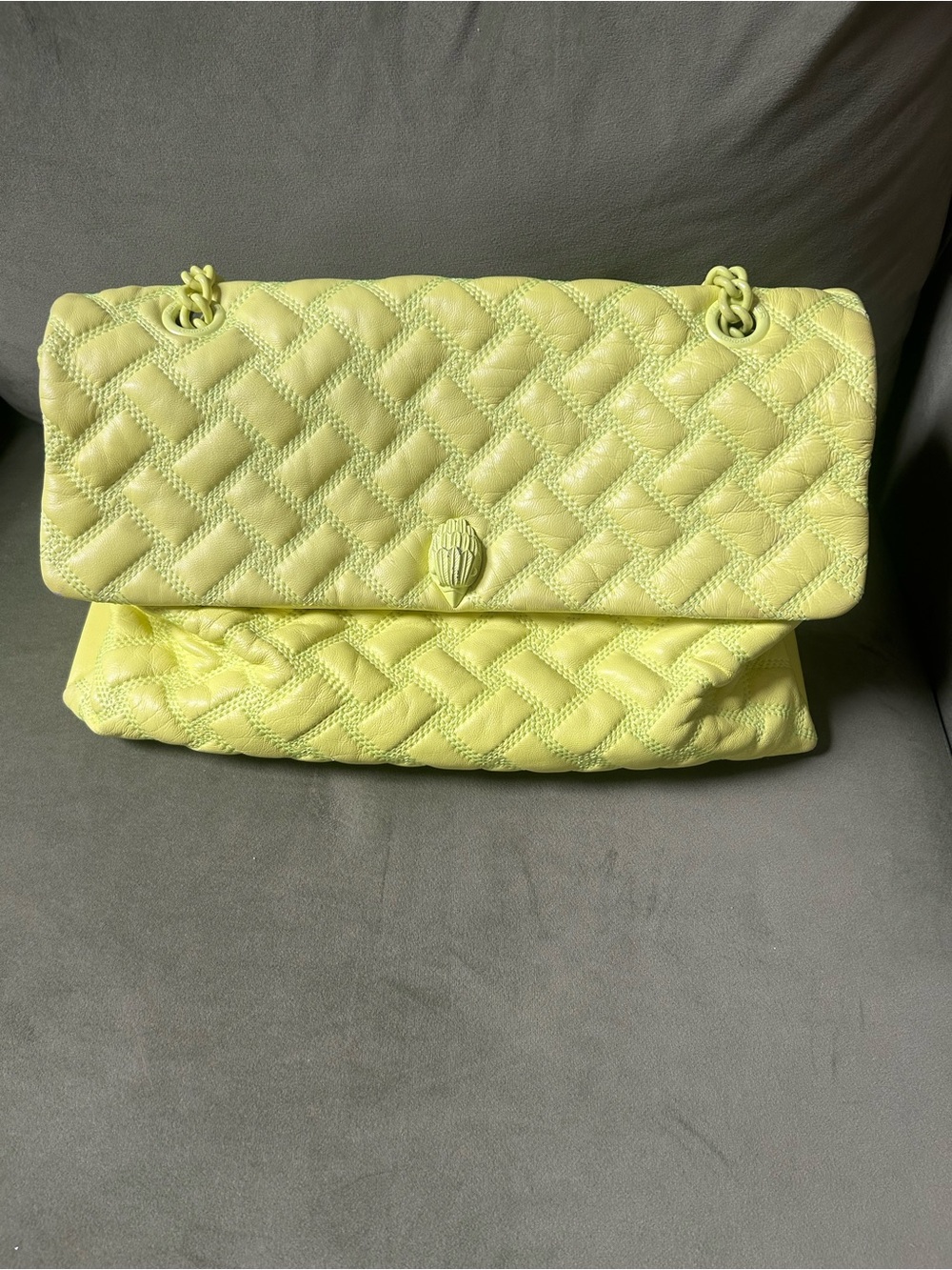 Kurt Geiger XXL Drench Kensington Bag in Yellow